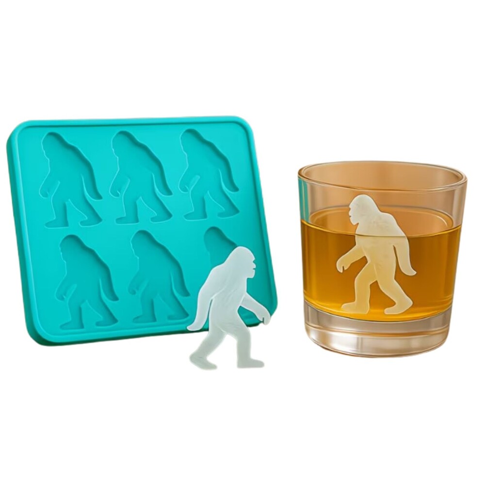 Bigfoot Ice Cube Mold 6-Cavity Silicone Cryptid Ice Tray Whiskey & Cocktails
